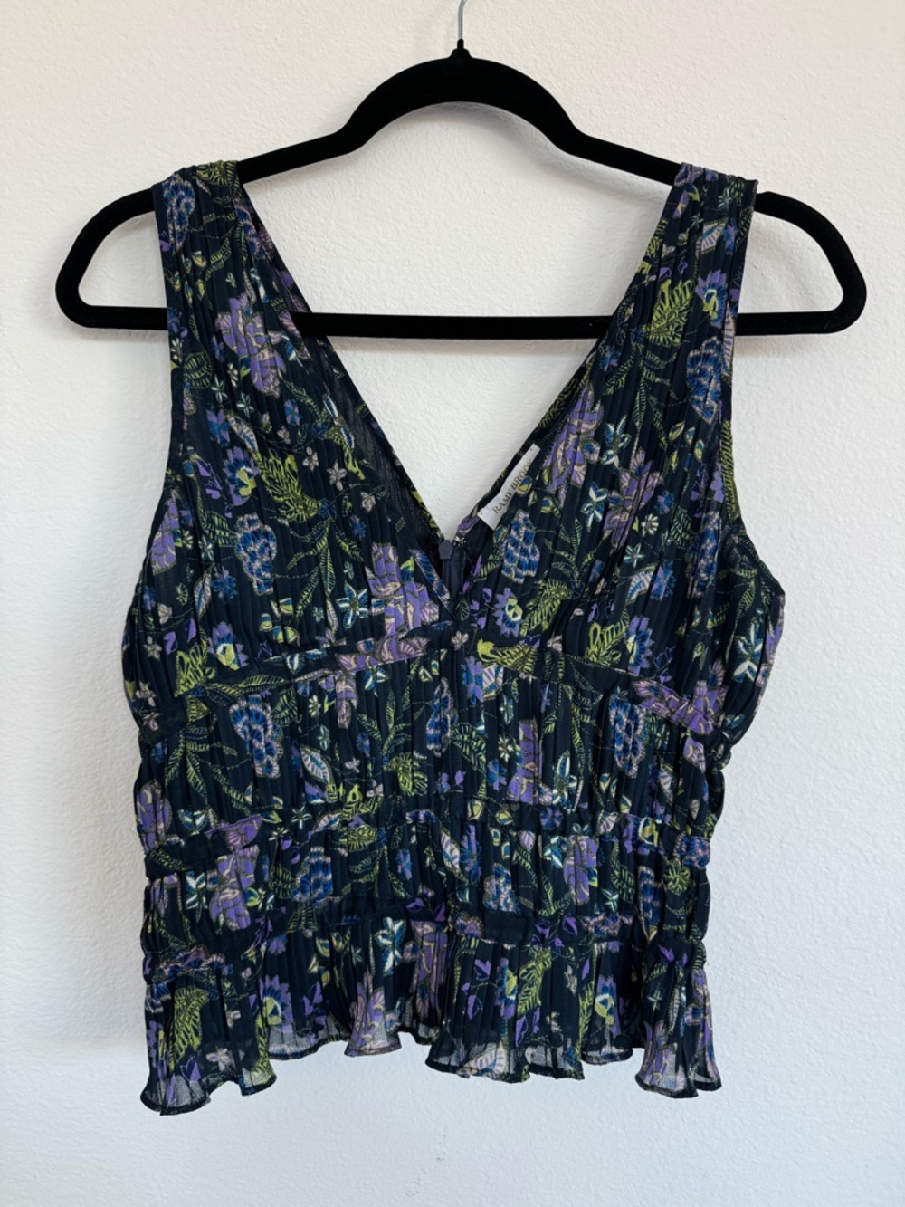 Ramy Brook Malory Floral V Neck Tank Top